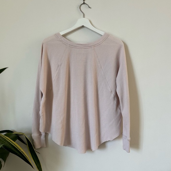 Free People Thermal Boxy Long Sleeve Top Size XS - Picture 4 of 7